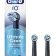 Oral-B Testine di Ricambio iO Series Ultimate Clean Black, testine rotonde di ricambio originali, con setole CrissCross per pulizia e rimozione della placca avanzate e in profondità, 2 10