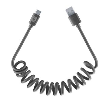 Cellularline USB to USB-C Spiral Cable Cavo spiralato estendibile fino a 120 cm