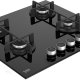 Beko Piano cottura a gas HILG64225SB 60 cm, comandi frontali, griglie in ghisa semi-continue, 4 bruciatori, Cristallo nero 3