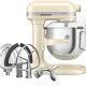 KitchenAid 5KSM70SHXEAC Sbattitore con base 375 W Crema, Grigio, Acciaio inox 3