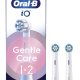Oral-B Testine di Ricambio iO Series Gentle Care Bianche, Testine Rotonde Originali, per Gengive Sensibili, 2 Testine 3