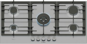Bosch Serie 6 PCR9A5I90 , Piano cottura a gas, 90 cm, Acciaio inox
