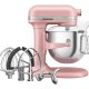 KitchenAid 5KSM70SHXEDR Sbattitore con base 375 W Grigio, Rosa, Acciaio inox 3