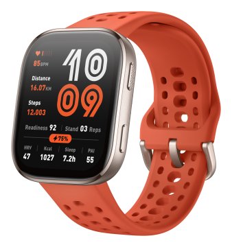 Amazfit Bip 6 Red 5 cm (1.97") AMOLED Digitale 390 x 450 Pixel Touch screen Oro GPS (satellitare)