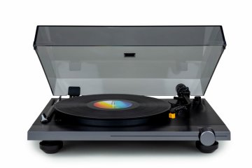 Thomson TT700 Giradischi con trasmissione a cinghia Nero, Trasparente Automatico