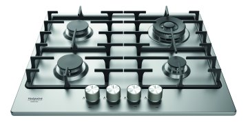 Hotpoint Ariston PKD 60G D/IX Acciaio inox Da incasso 58 cm Gas 4 Fornello(i)