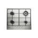 Indesit THP 642 W/IX/I 1 piano gas inox 60cm 4 fuochi bruciatore doppia corona griglie smaltate 2