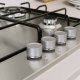 Indesit THP 642 W/IX/I 1 piano gas inox 60cm 4 fuochi bruciatore doppia corona griglie smaltate 4