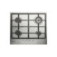 Indesit THP 641 W/IX/I 1 piano gas inox 60cm 4 fuochi brucitaore doppia corona griglie in ghisa lavabili in lavastoviglie 2