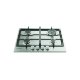 Indesit THP 641 W/IX/I 1 piano gas inox 60cm 4 fuochi brucitaore doppia corona griglie in ghisa lavabili in lavastoviglie 3