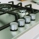 Indesit THP 641 W/IX/I 1 piano gas inox 60cm 4 fuochi brucitaore doppia corona griglie in ghisa lavabili in lavastoviglie 4