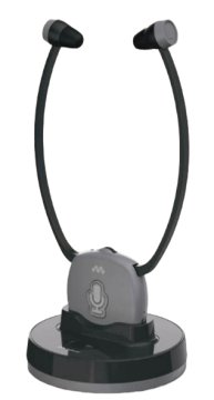 Meliconi 497339 cuffia e auricolare Wireless Stetoscopiche TV Base di ricarica Nero, Grigio