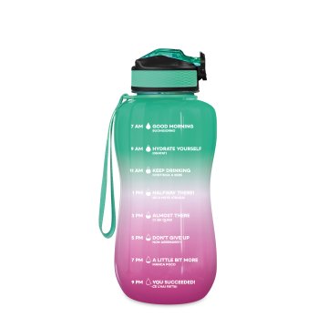 The Steel Bottle Borraccia Motivazionale MWB #1-PINK&GREEN