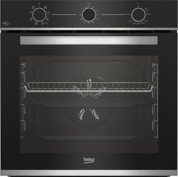 Beko b100 BBIMA13100X Forno multifunzione tre manopole con Air Fry in cristallo nero e inox