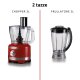 Ariete 1782 Gourmet Pro Moderna, Robot da cucina, Tritatutto 3L, Frullatore 2L, 2 velocità + Pulse, Set di lame + Disco in acciaio inox, Accessorio spremiagrumi, Rosso 4