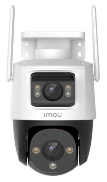 Imou Crusier DUAL 6MP (3MP+3MP) Telecamera Wi-Fi Esterno Doppio Obiettivo, 360°PTZ Videocamera Sorveglianza Esterno con Visione Notturna a Colori, Rilevamento Umano/Veicoli, IP66, Tracciamento Intelli