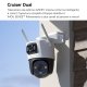 Imou Crusier DUAL 6MP (3MP+3MP) Telecamera Wi-Fi Esterno Doppio Obiettivo, 360°PTZ Videocamera Sorveglianza Esterno con Visione Notturna a Colori, Rilevamento Umano/Veicoli, IP66, Tracciamento Intelli 7
