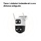 Imou Crusier DUAL 6MP (3MP+3MP) Telecamera Wi-Fi Esterno Doppio Obiettivo, 360°PTZ Videocamera Sorveglianza Esterno con Visione Notturna a Colori, Rilevamento Umano/Veicoli, IP66, Tracciamento Intelli 9