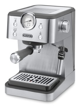 De’Longhi CLASSIC - Macchina da Caffè Manuale Espresso e Cappuccino, Polvere e Cialde ESE,15 Bar, 1.7L, Metal (EM450.M)