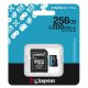 Kingston Technology Scheda microSDXC Canvas Go Plus Gen4 200MB/s A2 U3 V30 da 256 GB + adattatore 6