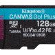 Kingston Technology Scheda microSDXC Canvas Go Plus Gen4 200MB/s A2 U3 V30 da 128 GB + adattatore 3