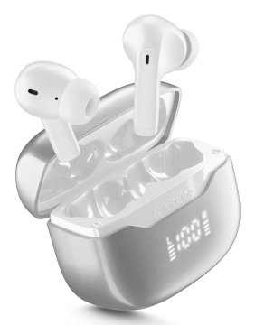 Cellularline Key Pro Auricolari Bluetooth con custodia di ricarica, display LED e funzione ENC