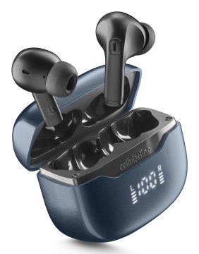 Cellularline Key Pro Auricolari Bluetooth con custodia di ricarica, display LED e funzione ENC