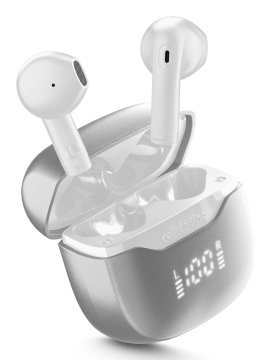 Cellularline Core Pro Auricolari Bluetooth con custodia di ricarica, display LED e funzione ENC