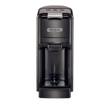 Ariete 1304/1 Macchina da caffè a cassetti, 1350W, Capacità serbatoio 0,7L, Pressione 19 bar, 2 tipologie di caffè, Capsule Nespresso* e Dolcegusto*, Cialde e Polvere, Nero