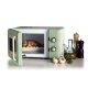 Ariete Linea Vintage 3960 Forno a microonde Vintage, 800W, Capacità 20L, 3 funzioni, 6 livelli di cottura, Timer, Verde 3