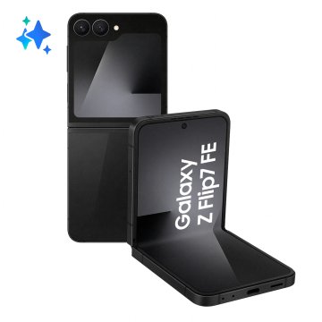 Samsung Galaxy Z Flip7 FE Smartphone AI, RAM 8GB, 256GB, Display 3,4" Super AMOLED/6,7" Dynamic AMOLED 2X, Fotocamera 50MP, Nero