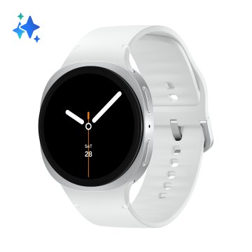 Samsung Galaxy Watch8 (Argento, BT, 44mm) Smartwatch Galaxy AI, allenatore personale, design resistente agli urti, processore 3nm, monitoraggio attività fisica e sonno, One UI 8