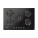 Indesit ING 72T/BK 1 piano gas vetro nero 75cm 5 fuochi bruciatore doppia corona griglie in ghisa lavabili in lavastoviglie 2
