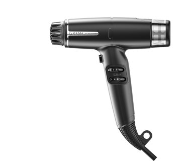 GA.MA Phon iQ Lite: leggero 316 grammi, ultracompatto, 1500 W, Tecnologia agli Ioni e Ossigeno Attivo, Motore Brushless a lunga durata, Effetto Anti Crespo, Sei combinazioni di temperatura e velocità,