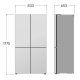 LG GMM41MSBEM Frigorifero Multidoor Slim, Classe E, 474L, Total No Frost, Cassetto Fresh Switch, Silver 9