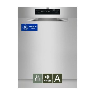 AEG Series 7000 Lavastoviglie Incasso 60 Cm - Flat Sottopiano 14 Coperti Classe A 44 Dba MADE IN ITALY FUS7674APM