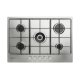 Indesit THP 752 W/IX/I 1 piano gas inox 75cm 5 fuochi bruciatore doppia corona griglie smaltate 2