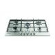 Indesit THP 752 W/IX/I 1 piano gas inox 75cm 5 fuochi bruciatore doppia corona griglie smaltate 3