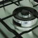Indesit THP 752 W/IX/I 1 piano gas inox 75cm 5 fuochi bruciatore doppia corona griglie smaltate 5