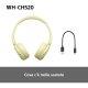 Sony WHCH520Y.CE7 cuffia e auricolare Wireless A Padiglione Musica e Chiamate USB tipo-C Bluetooth Giallo 16