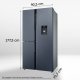 Haier HSPR79F18EWMB Frigorifero Side By Side 3 Porte Libera installazione 573L E Nero 3