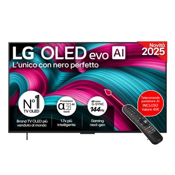 LG OLED evo AI OLED42C55LA TV Serie C5 42'' 4K, α9 Gen8, Dolby Vision, 20W, 4 HDMI, VRR 144Hz, Smart TV WebOS 25