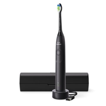 Philips Sonicare Spazzolino elettrico sonico con base di ricarica, 2 livelli intensità, sensore di pressione colore nero HX7101/02