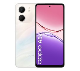 OPPO A5x Smartphone, Foto AI 32MP, Frontale 5MP, Display 6.67” 90HZ LCD HD+, 6000mAh, RAM 4(Esp1GB/2GB/4GB)+ROM 128GB (esp1TB), IP65, [Versione Italia], Laser White