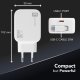 Cellularline Retractable Power 30W Caricabatterie da rete 30W con cavo retrattile USB-C e porta USB-C 21