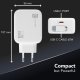 Cellularline Retractable Power 65W Caricabatterie da rete 65W con cavo retrattile USB-C e porta USB-C 14