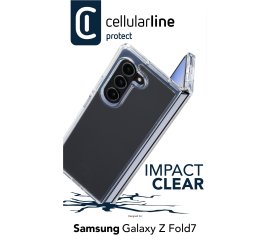 Cellularline Impact Clear Case - Galaxy Z Fold7 Custodia trasparente ultra-protettiva