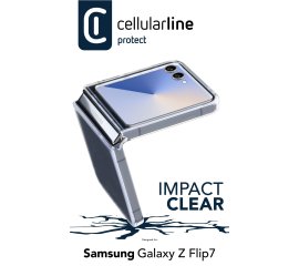 Cellularline Impact Clear Case - Galaxy Z Flip7 Custodia trasparente ultra-protettiva