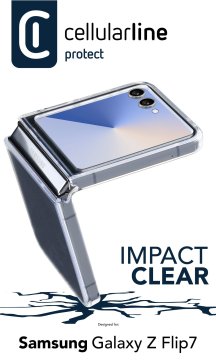 Cellularline Impact Clear Case - Galaxy Z Flip7 Custodia trasparente ultra-protettiva