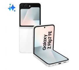 Samsung Galaxy Z Flip7 FE Smartphone AI, RAM 8GB, 256GB, Display 3,4" Super AMOLED/6,7" Dynamic AMOLED 2X, Fotocamera 50MP, White